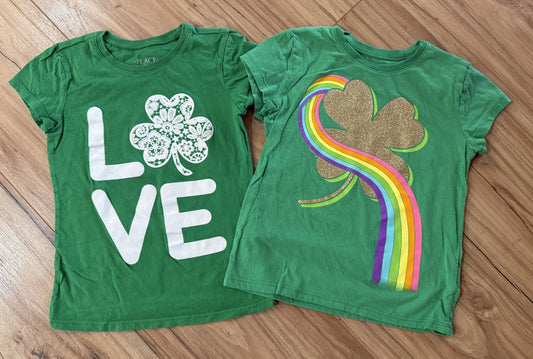 Seller #81 Girls 5/6 The Childrens Place St. Patrick's Day Shirt Bundle