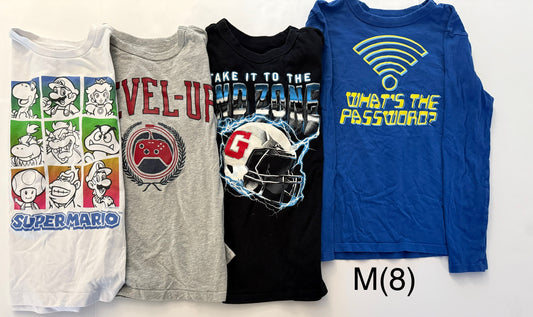 Seller # 90_Boys size 8_Gap Long sleeve tees set of 4 in GUC