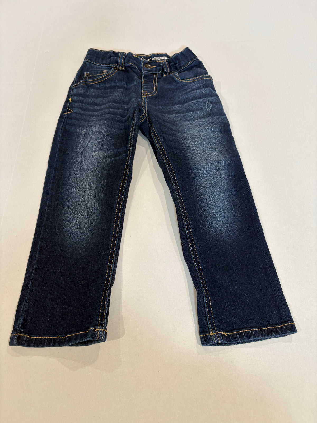 #25 Boys 4T Cat and Jack super stretch straight jeans with button closure and stretchy waistband