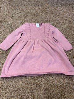 #47 girls 12mo sweater dress, light pink