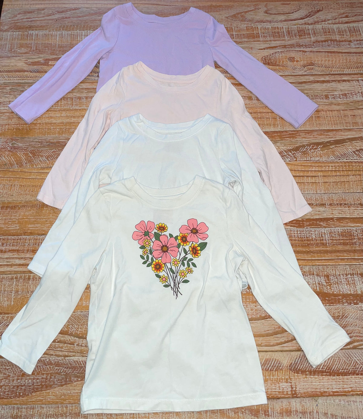 #4 Cat and Jack Long Sleeve Shirt Bundle Girls 3T