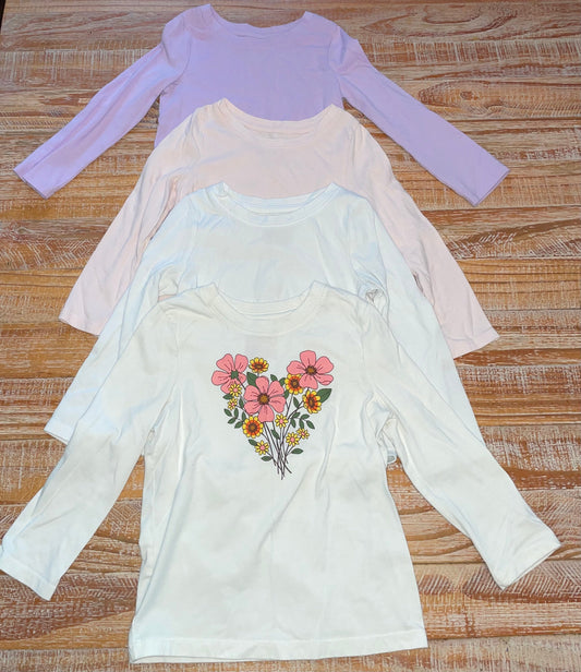 #4 Cat and Jack Long Sleeve Shirt Bundle Girls 3T