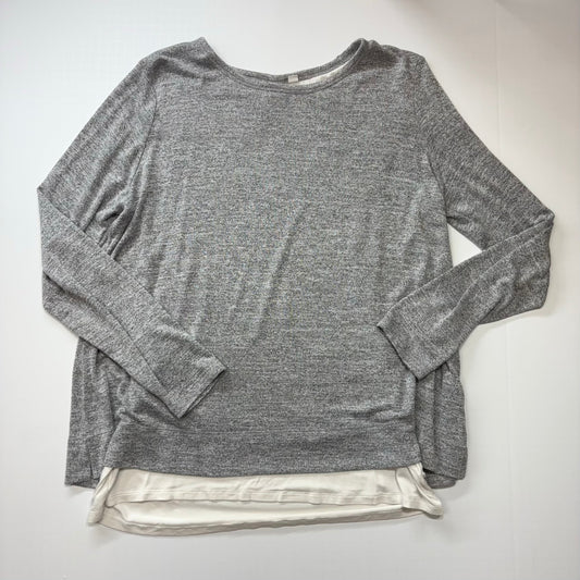 Seller 189 Women’s Large Gap Gray Long Sleeve Maternity/Nursing Layer Jumper Top GUC