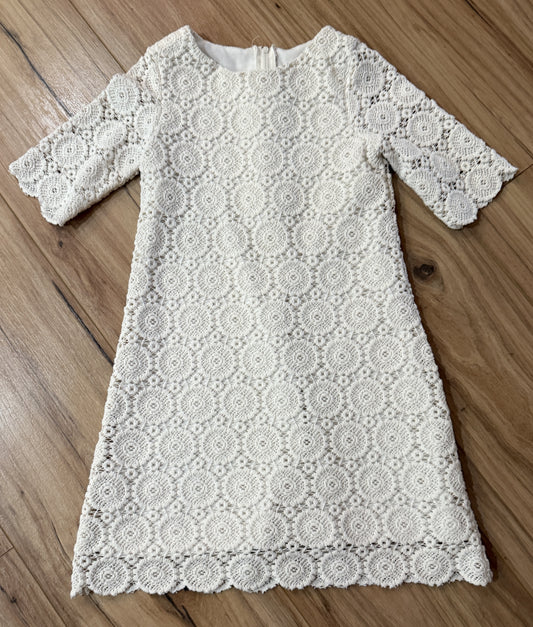 Seller #81 Girls Size 5 Cream Crochet Dress