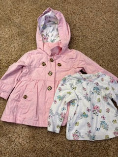 #47 girls 12mo little me jacket and shirt