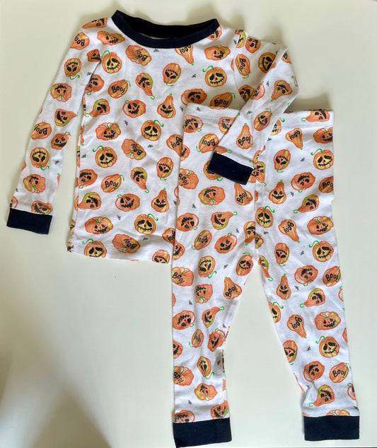 *REDUCED* #68 Burt’s Bees Organic Cotton Halloween Pumpkin Jammies, 18mo
