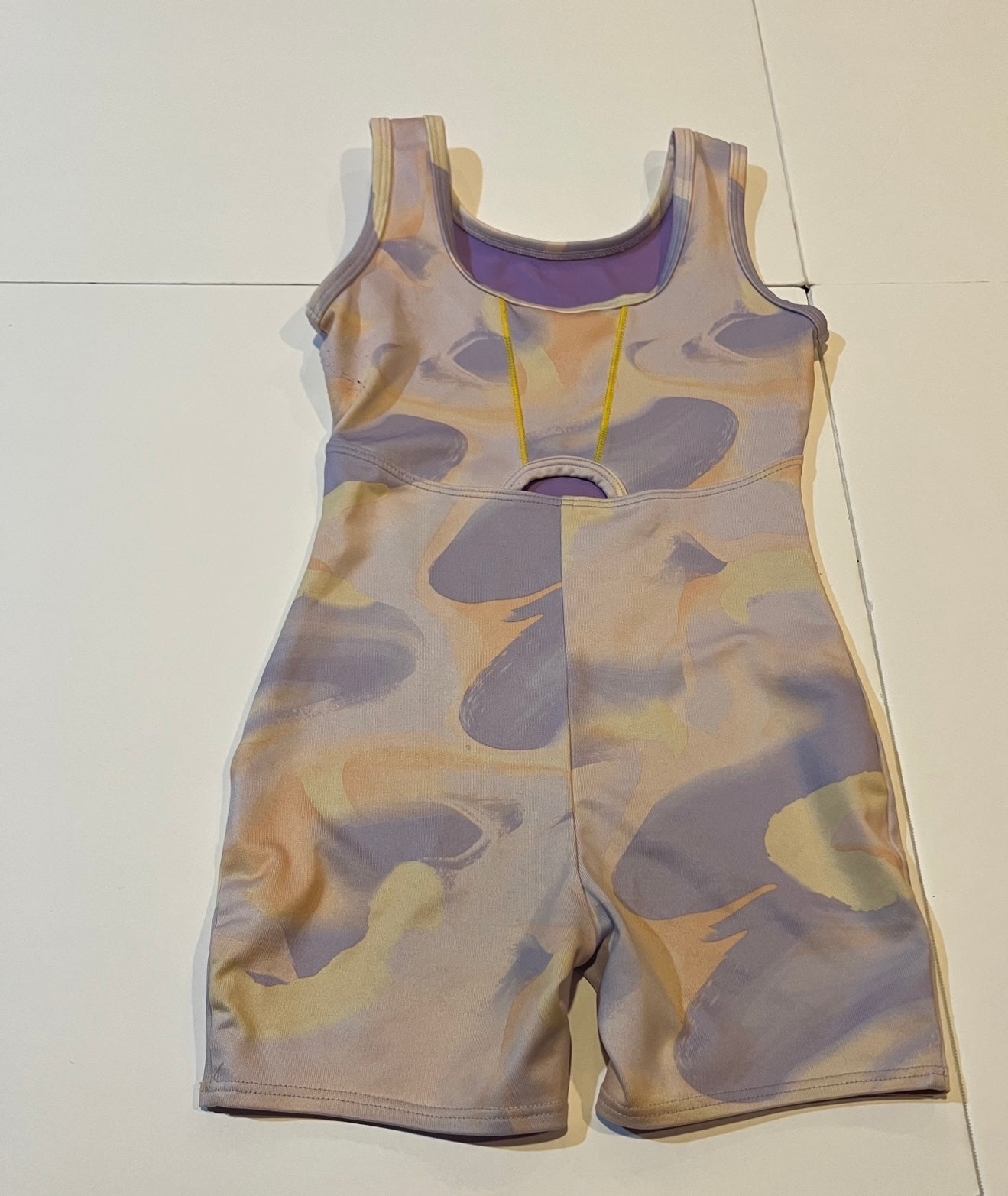 #180 Girls 4/5 Cat & Jack Set of 2 leotards with Shorts -Purple and Marble
