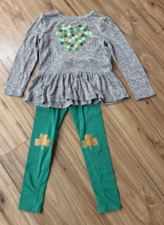 Seller #81 Girls 5T Cat and Jack St Patrick's Day Outfit