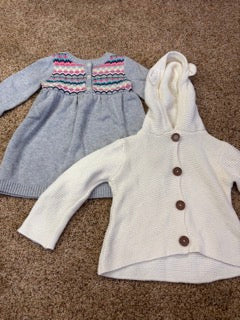#47 girls 12mo Carters sweater, harper canyon sweater cardigan