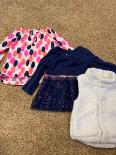 #47 girls 12 mo shirt and fleece