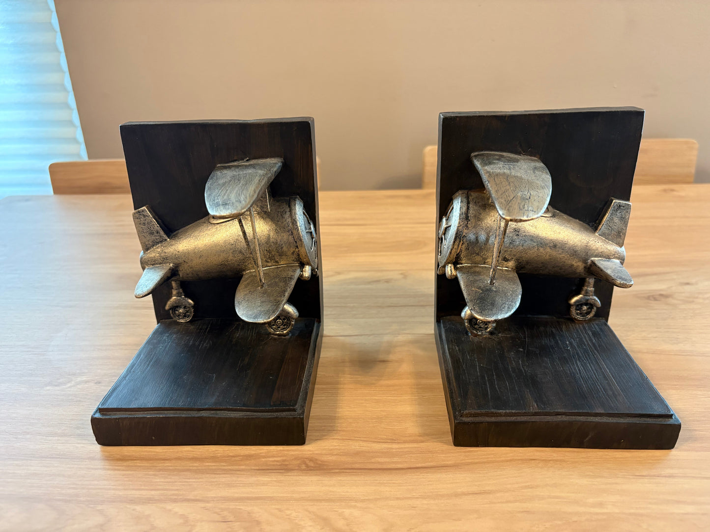 #33 *REDUCED* Airplane Bookends