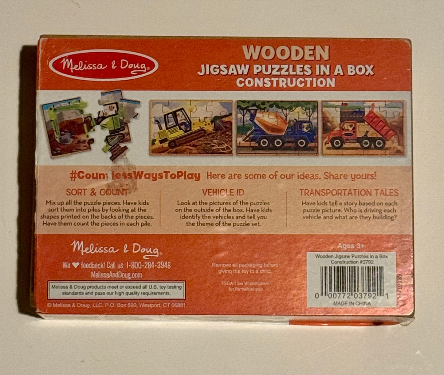 #187 Melissa and Doug Construction Wooden Jigsaw Puzzles