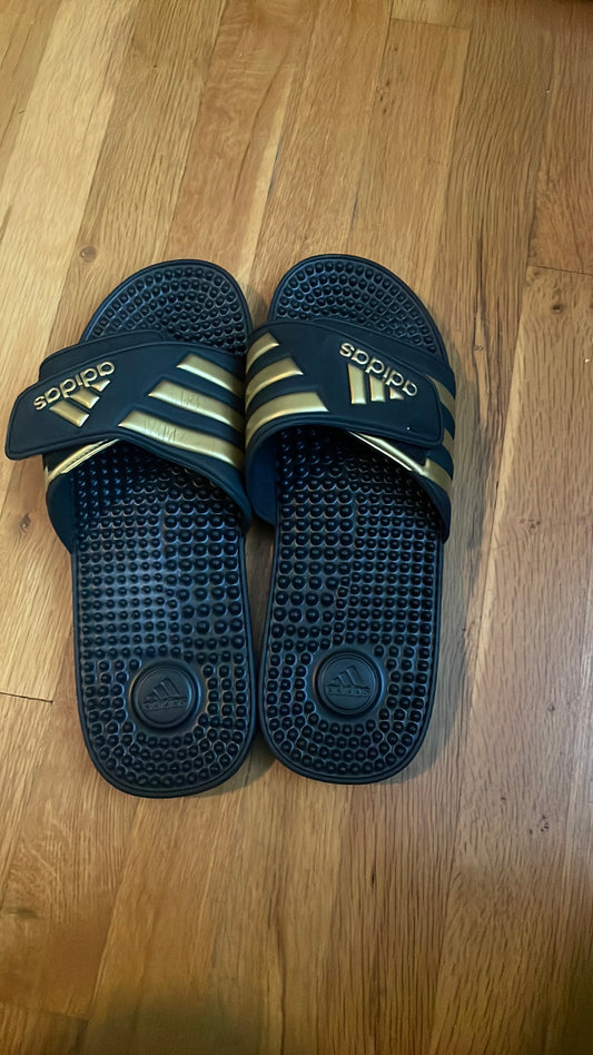 Men’s Adidas Gold  Adissage Slides size 12