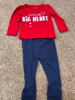 #47 girls 18mo carters valentine day outfit