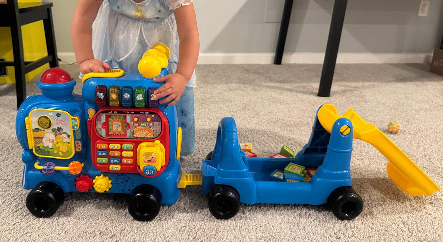 #187 VTech Sit to Stand Alphabet Riding Train