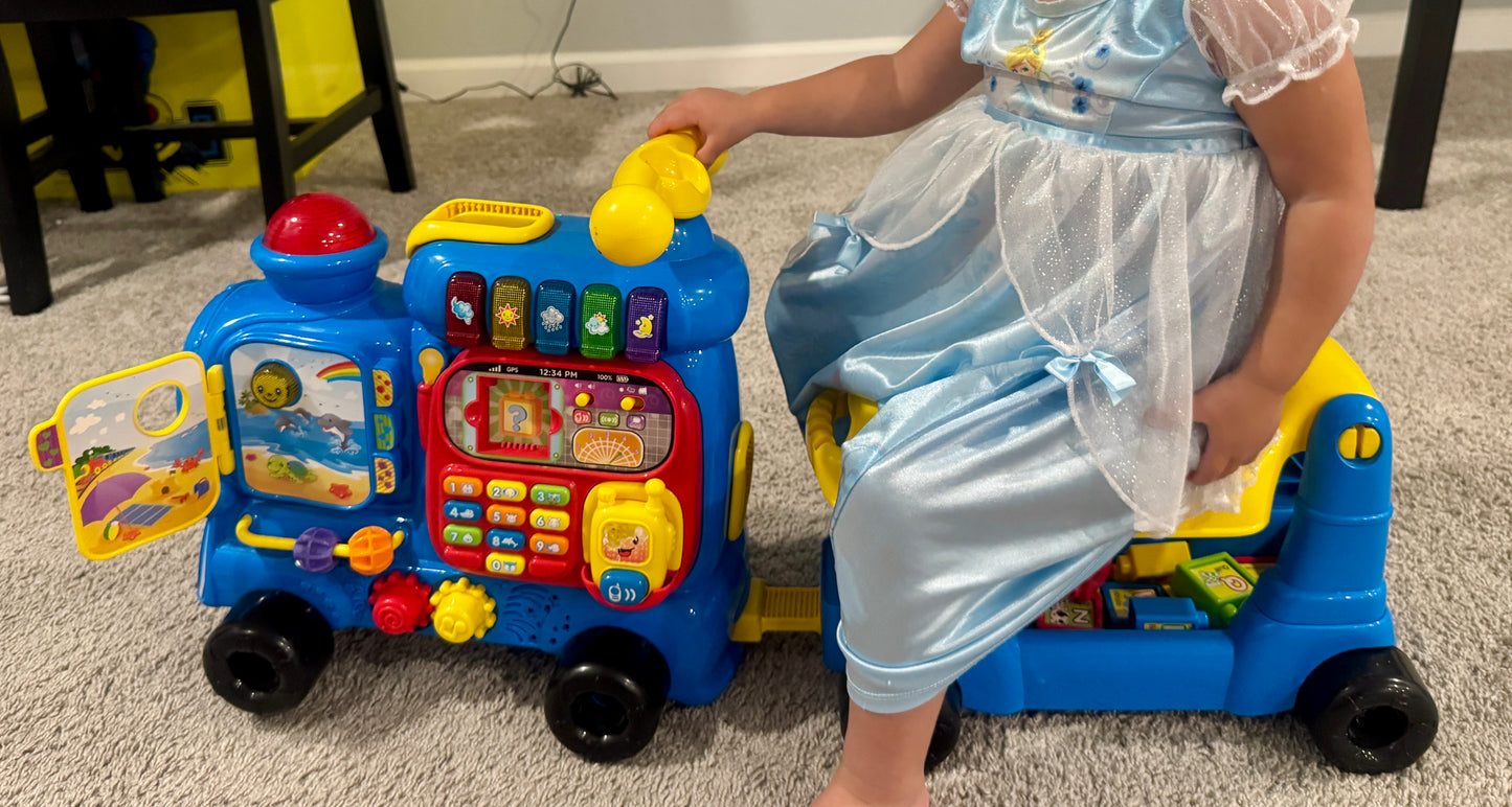 #187 VTech Sit to Stand Alphabet Riding Train