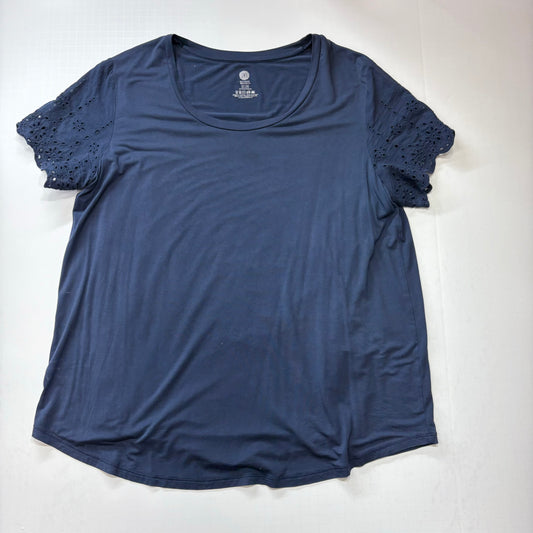 Seller 189 Women’s XL Kindred Bravely Navy Everyday Eyelet Maternity & Nursing T-Shirt EUC