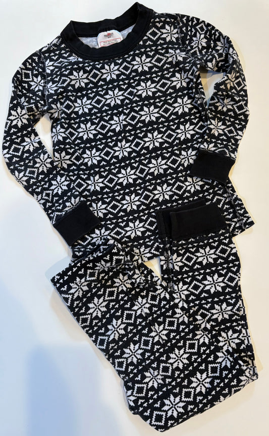 Seller 186 - Hanna Andersson Girls Snowflake PJs - Size 4 (100) - VGUC
