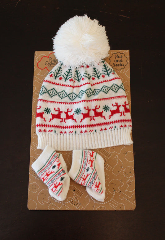 #168 0-6m Gender Neutral winter hat & booties - NWT