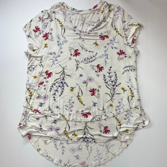 Seller 189 Women’s 2X Latched Mama Floral V-Neck Boyfriend Nursing Tee GUC
