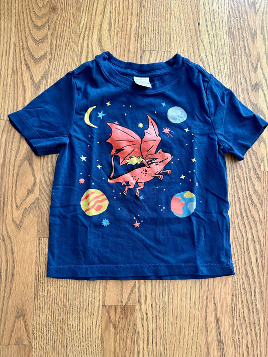 #198- Boys, Hanna Andersson, Dragon Space T-shirt- Size 3T