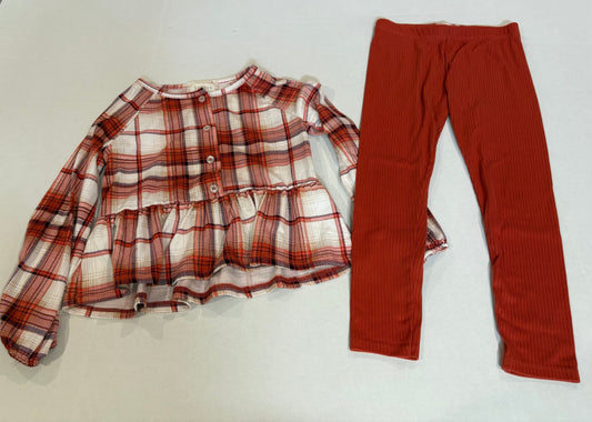 #25 Girls 6 Btween super soft long sleeve shirt and leggings outfit