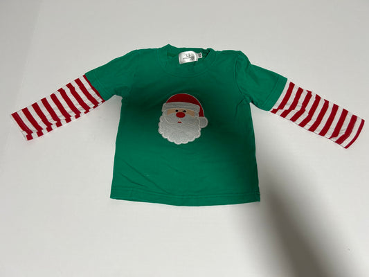 #27 Boys 12-18 months embroidered Santa shirt