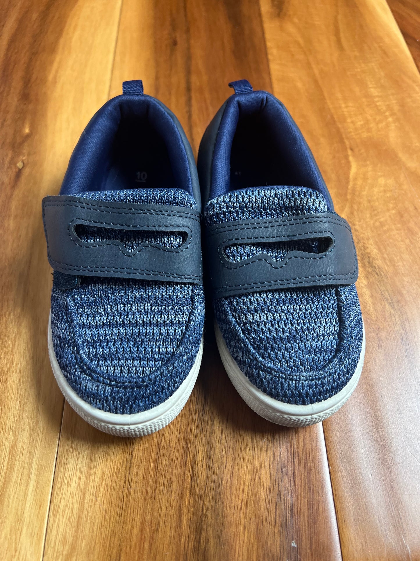 Seller 130 - Boys Knit Boat Shoes - Navy - Carters - size 10- VGUC
