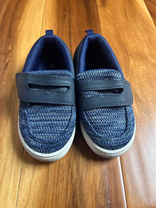 Seller 130 - Boys Knit Boat Shoes - Navy - Carters - size 10- VGUC