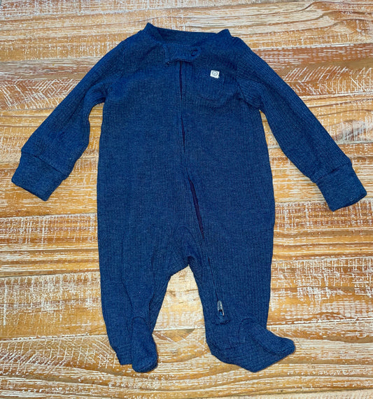 #4 Carter's Ribbed Navy Blue Zip-Up NWOT Boys Newborn