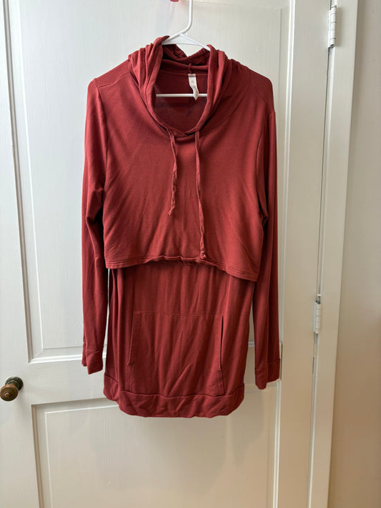 Seller 189 Women's XL Latched Mama Clay Cloud Nursing Hoodie EUC