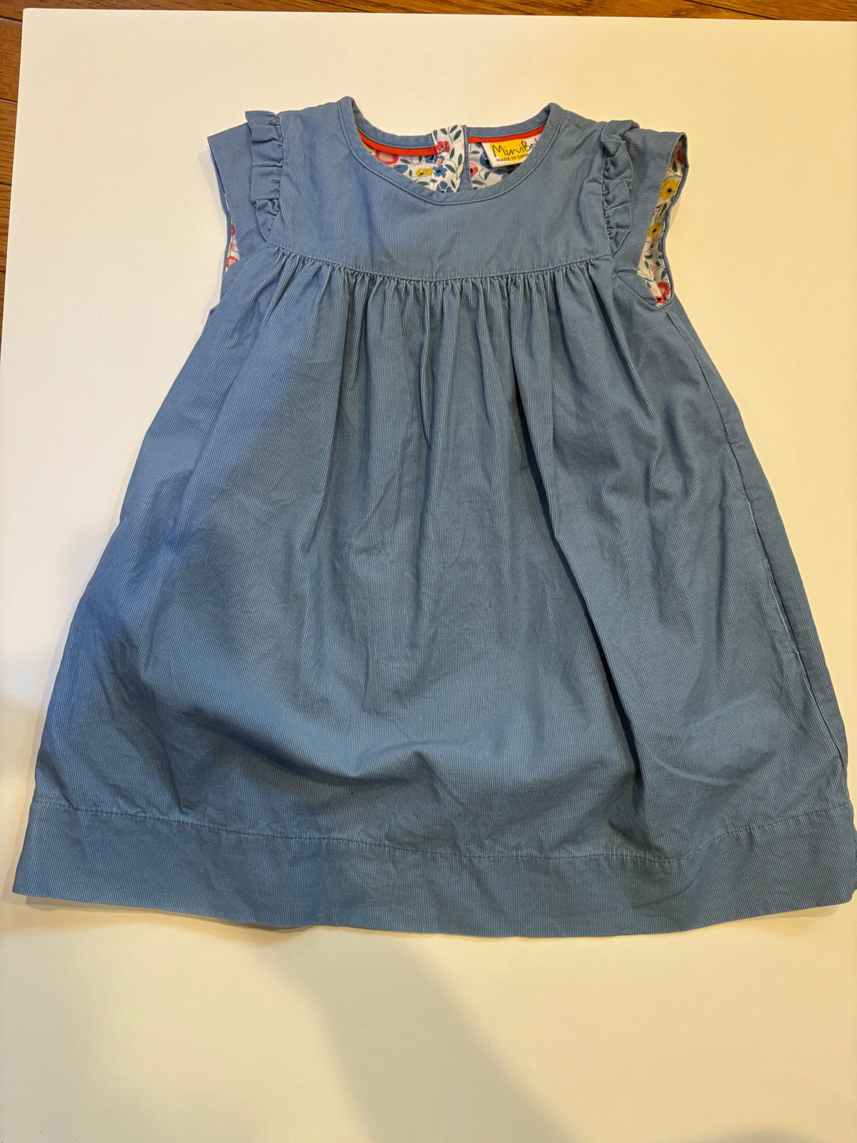 Seller 186 - Mini Boden Girls Blue Corduroy Jumper - 2-3 years - EUC