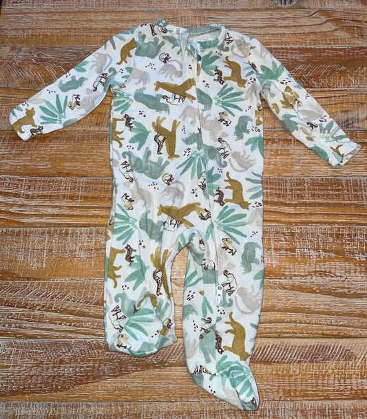 #4 Liam and James Safari Animals Zip-Up 0-3 months