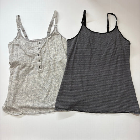 Seller 189 Women's Large Gilligan & O'Malley Nursing Cami Bundle (2) GUC