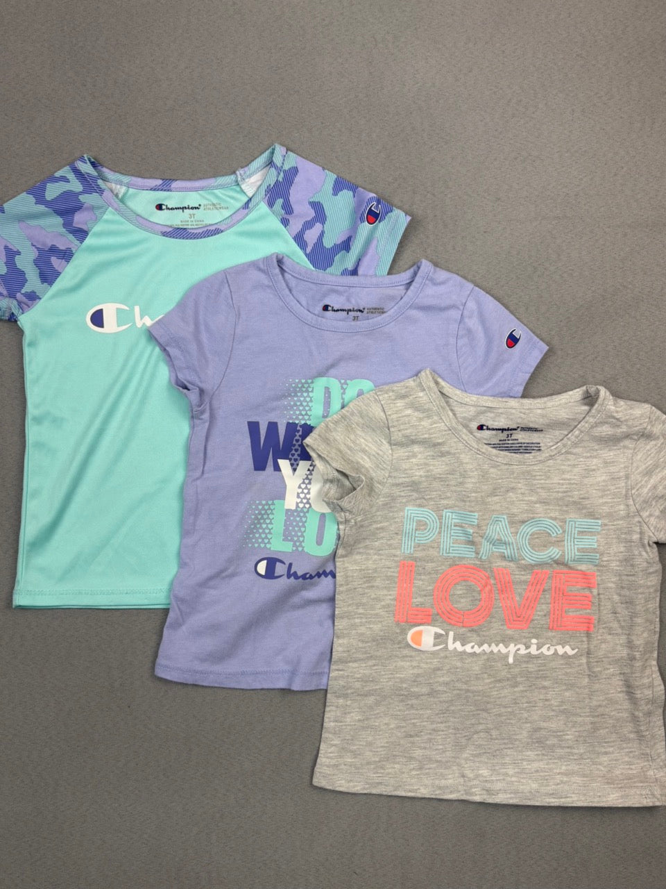 #39 3T, Girls, Champion, T-shirt bundle (3),