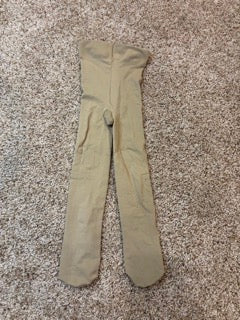 #47 girls 2T dance tights, suntan