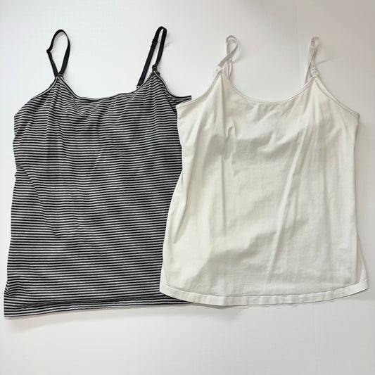 Seller 189 Women's Large Motherhood Maternity Clip Down Nursing Camis Bundle (2) GUC