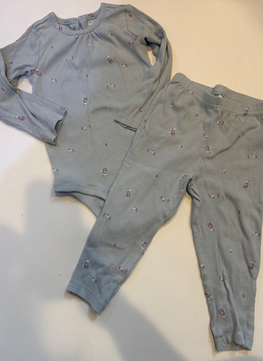 Seller 186 - Carter’s Girls Light Blue Outfit - 24 Months - VGUC