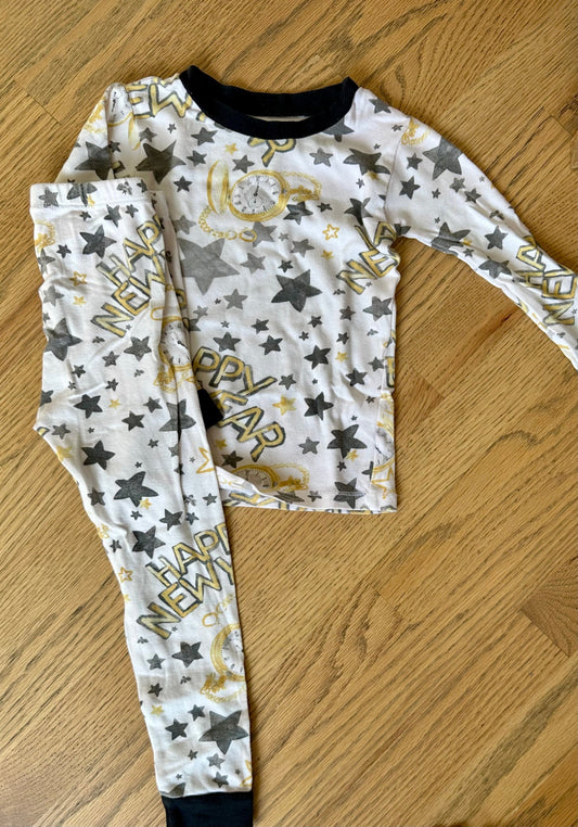 #198- Girls/ Boys, New Years Eve PJs- Size 4