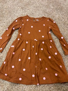 #47 girls 4T carters dress, fall colors