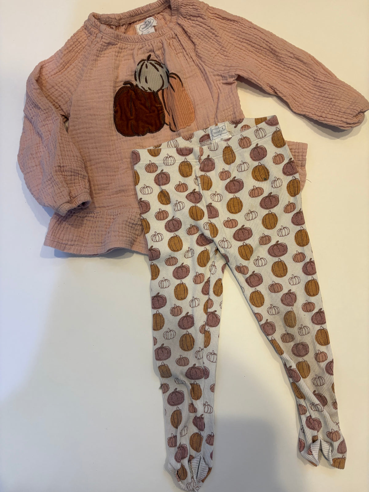 Seller 186 - Mud Pie Girls Pumpkin Outfit - 3T - VGUC