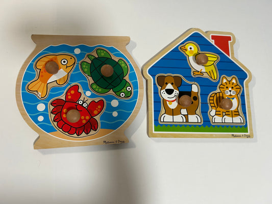 #27 Melissa and Doug First Jumbo Peg Puzzles