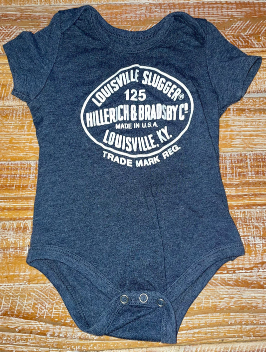 #4 Louisville Slugger Blue Onesie 3-6 months