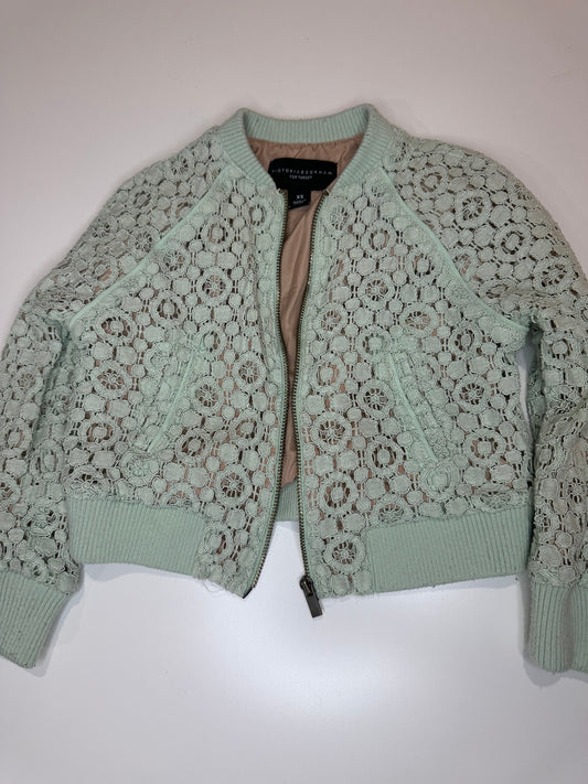 #23 girls size 3t Victoria Beckham green lace jacket