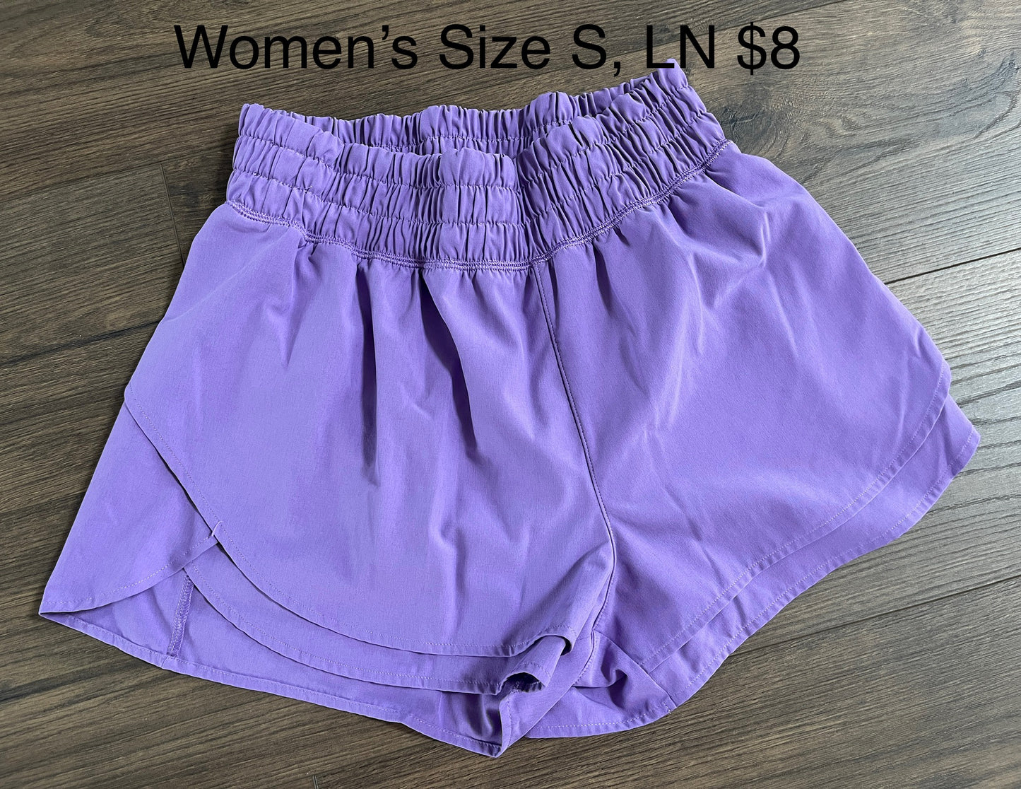 137 (2 pairs of shorts) Black and White shorts and Purple shorts both size S, LN