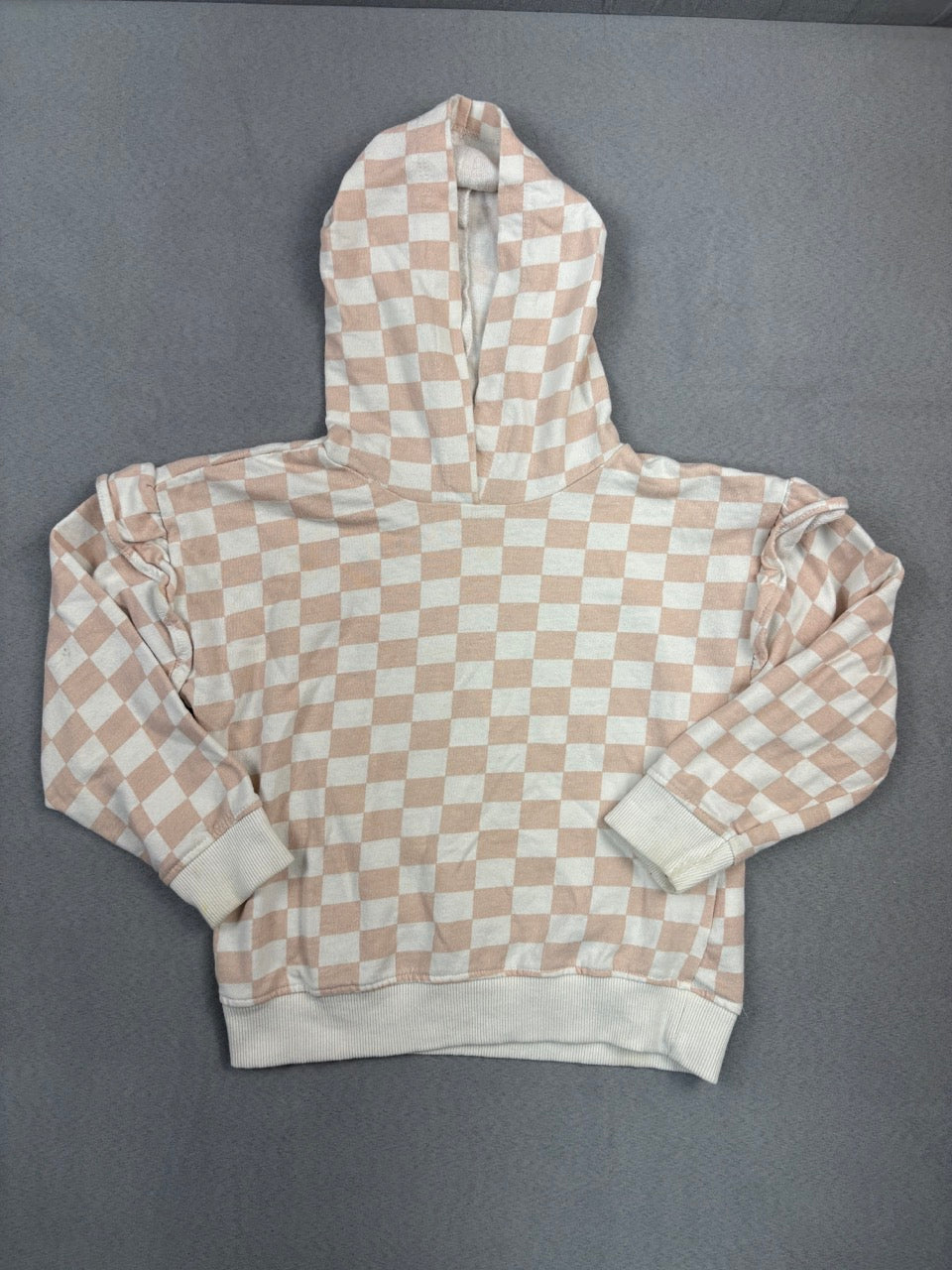 #39 4T, Girls, Jessica Simpson, pink checkered hoodie*, GUC