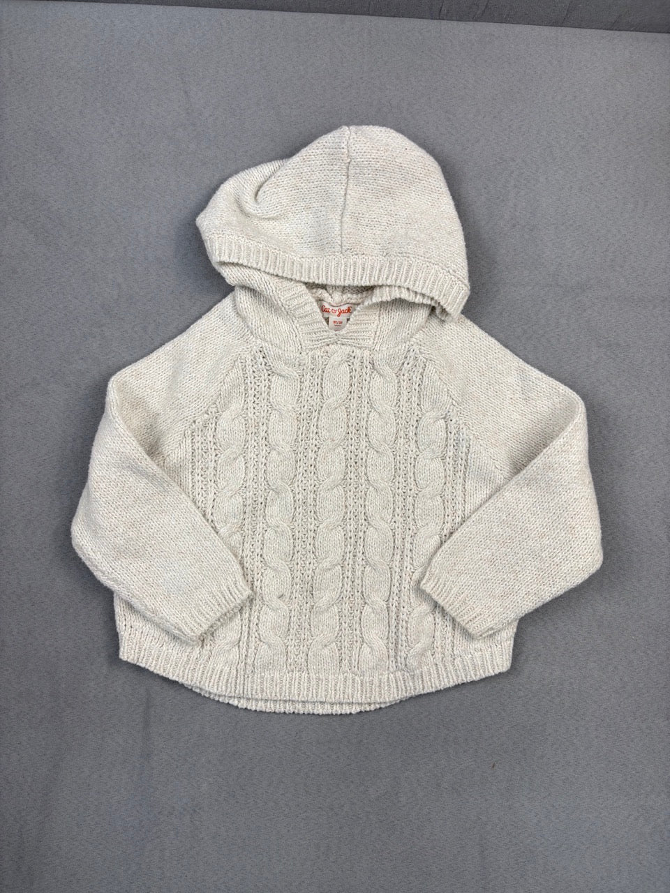 #39 2T-3T, Girls, Cat and Jack, cream hooded sweater,