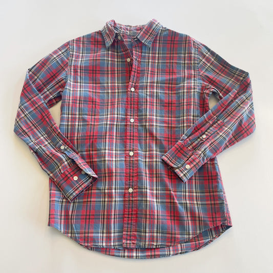 #118 | Size 12 | Crewcuts Boys Red and Blue Plaid Button Down Shirt