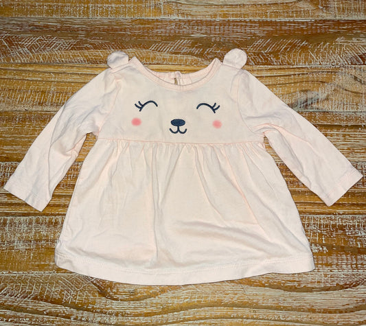 #4 Carter’s Pink Bear with Ears Long Sleeve Girls 6 months