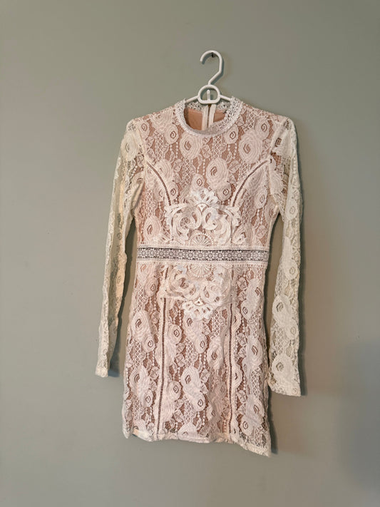 White Lace Mini Dress | Size M | Charlotte Russe